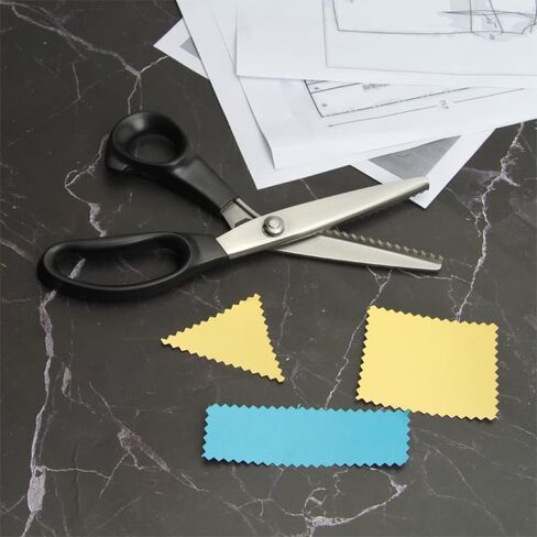 Professional Pinking Shears for Fabric, Zig Zag Serrated Tailor Scissors, Stainless Steel No-Fray Sewing Scissors for Cloth Cutting DIY Dressmaking Crafting in Kuwait