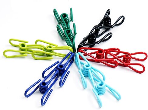 12 Pack Assorted Chip Bag Clips Utility, 2 Inch PVC-Coated Steel Clip for Parper, Multicolor in Kuwait
