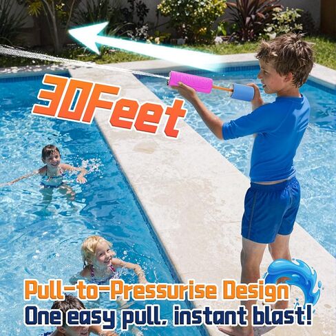 Water Guns for Kids Adults Toddler, High-Capacity Foam Squirt Gun Toy, Summer Fun Water Toys for Pool Outdoor Beach Games, Water Blaster for Ages 4-8 8-12 Boys Backyard Party Play(6.3" 18PCS) in Kuwait
