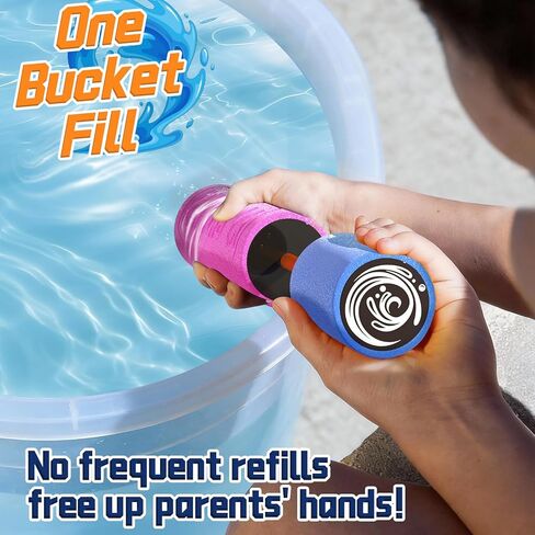 Water Guns for Kids Adults Toddler, High-Capacity Foam Squirt Gun Toy, Summer Fun Water Toys for Pool Outdoor Beach Games, Water Blaster for Ages 4-8 8-12 Boys Backyard Party Play(6.3" 18PCS) in Kuwait