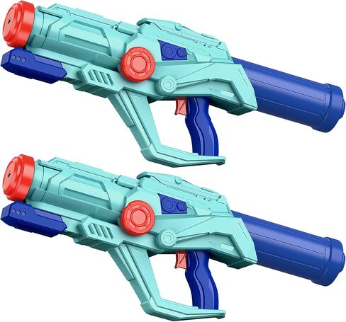 2-Pack Water Guns for Kids and Adults, Super Squirt Gun Water Soaker Blaster - Large Size - 32ft Shooting Range - High Capacity - Quick Refill - Fun Summer Outdoor Water Toys Gun for Boys Girls in Saudi Arabia