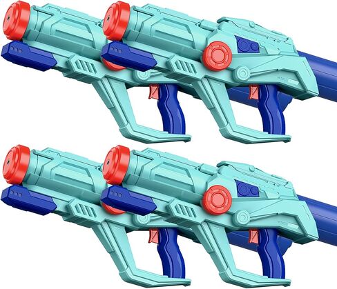 2-Pack Water Guns for Kids and Adults, Super Squirt Gun Water Soaker Blaster - Large Size - 32ft Shooting Range - High Capacity - Quick Refill - Fun Summer Outdoor Water Toys Gun for Boys Girls in Kuwait