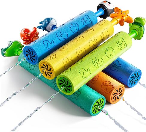 6 Pack Water Guns for Kids Adults, Pool Toy for Boys Girls Ages 4-8 8-12, Ideas Gift Toys for Summer Outdoor Swimming Pool Backyard Beach Water Game in Kuwait