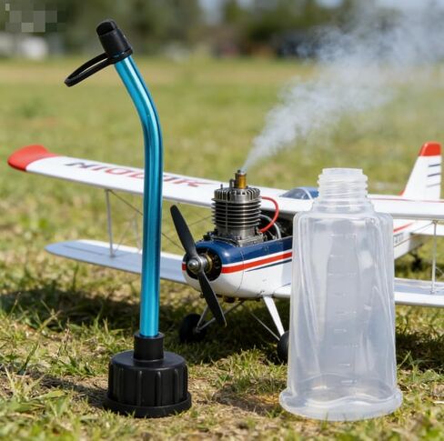زجاجة إعادة تعبئة حشو الوقود RC 250 مللي قش من سبائك الألومنيوم خفيف الوزن باللون الأبيض لسيارة نموذجية صنعة متقنة لعشاق RC in Kuwait