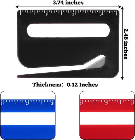 3Pcs Letter Openers with Ruler and Magnifier, Mail Opener Tool Envelope Package Slitter for Mails Multipurpose Supplies for Home Office School 3.74x2.48x0.12 Inches in Kuwait