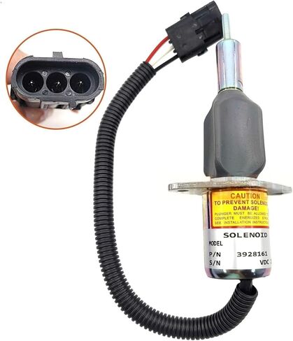4BT 6BT 6CT 6LT مفتاح صمام الملف اللولبي للمحرك Flameout 3928161، 24V DC - جزء بديل لنظام وقود الماكينة الأرضية in Kuwait