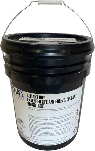 شركة D-A LUBRICANT COMPANY Reliant HD مضاد التجمد | 88387 | مانع التجمد/سائل التبريد ممتد العمر | 50/50 مزيج أحمر مضاد للتجمد | 5 جالون. سطل مع صنبور in Kuwait