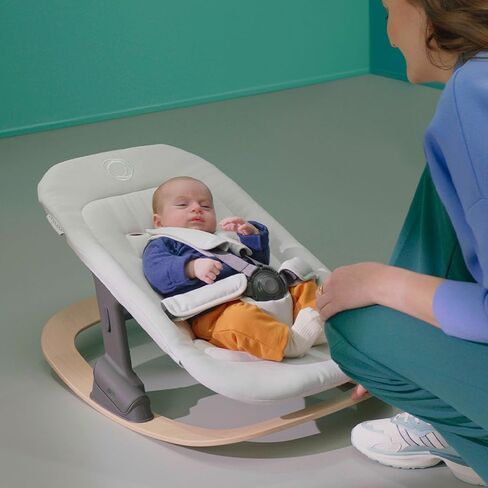 Bugaboo Giraffe Baby Rocker Frame Compatible with The Bugaboo Giraffe High Chair Newborn Set, Ergonomic Design, Super Light and Stylish, Made from Sustainable Certified Beechwood, Neutral Wood in Saudi Arabia
