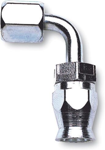 Russell 620441 Fitting, Hose End, PowerFlex, 90 Degree, 3 AN Hose to 3 AN Female, Steel, Nickel Anodized, Each in Kuwait