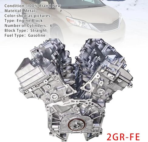 مجموعة محرك بروس آند شارك 2GRFE 3.5L مناسبة لتويوتا سيينا 3.5L 6 سلندر 2007 2008 2009 2010، كتلة المحرك 2GR-FE in Kuwait