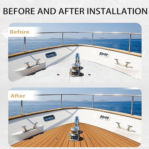 Boat Flooring Mat for Alumacraft Waterfowler 185 2010–2026, Marine EVA Deck Pad Non-Slip Self Adhesive 6mm Thick, Extra Large Cut to Fit Teak Sheet,B 2400x900x6mm in Saudi Arabia
