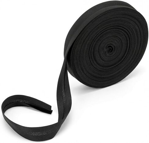 DOPENSPI 21.8 Yards Bias Tape, 1/2 Inch BiasTapes for Sewing Cotton Black Bias Binding Tape Hemming Tapes for DIY Sewing Seaming Piping Hemming Binding Crafts in Kuwait