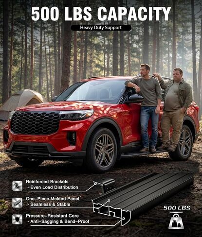 خطوات جانبية لألواح الجري مناسبة لسيارة Ford Explorer 2020-2026، سهلة التركيب، قضبان نيرف من الألومنيوم شديدة التحمل بوزن 500 رطل مع لوحتين أماميتين من الطين، دخول وخروج آمن للعائلة، حماية للجسم in Kuwait
