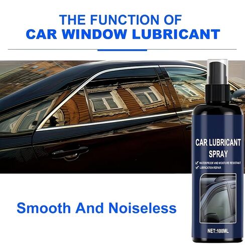 Window Track Glass Lifting Agent Rubber Strips Seal Softening Agent 100ml Car Window Lubricants Sprayer with Tow Long Lasting Durability in Kuwait