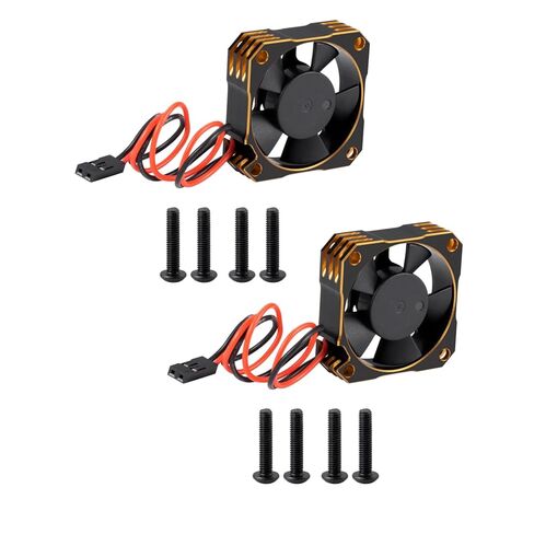 2Pack RC Aluminum Motor Cooling Fan Heatsink 28000RPM High Speed 35 * 35MM Brushless Cooling Fan Heat Dissipation Fan for 1/10 1/12 1/8 Scale RC Cars (Silver) in Kuwait
