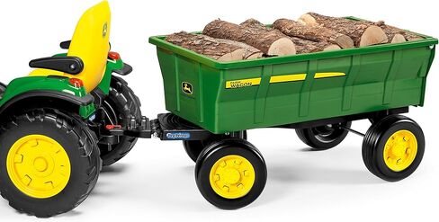 Peg Perego John Deere Farm Wagon, Extra Large Accessory for 12 Volt John Deere Tractors, Green in Kuwait