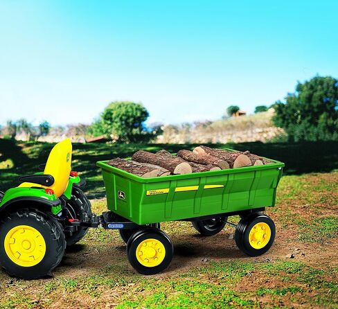 Peg Perego John Deere Farm Wagon, Extra Large Accessory for 12 Volt John Deere Tractors, Green in Kuwait