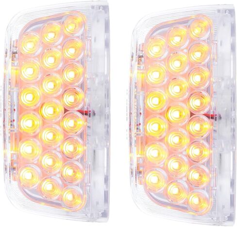 United Pacific 38550P2 31 LED Turn Signal Light for 1987-2007 Peterbilt 379/378/357, OE Style, 12V DC, DOT/SAE - Amber LED/Amber Lens – Pack of 2 in Kuwait