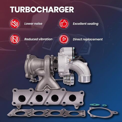 MOCA K03 Turbo Turbocharger Fit for Jaguar 2017-2018 XE 2.0L, 2013-2015 XF 2.0L, for Land Rover 2012-2013 Range Rover Evoque 2.0L, 2013-2015 LR2 2.0L, GAS ONLY in Kuwait