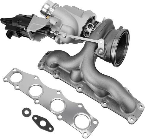 11657642469 Turbocharger with Electronic Actuator & Gaskets Compatible with BMW F22 F23 F30 F32 F10 E84 F25 F26 F15 E89, 228i 320i 328i 428i 528i X1 X3 X4 X5 Z4, N20 N26 2.0L L4, Replace # 11657635804 in Kuwait