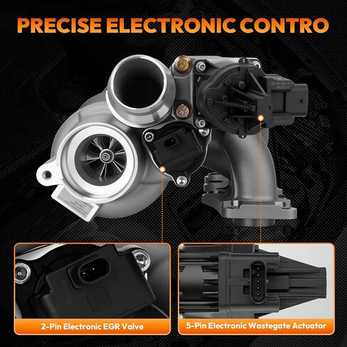 11657642469 Turbocharger with Electronic Actuator & Gaskets Compatible with BMW F22 F23 F30 F32 F10 E84 F25 F26 F15 E89, 228i 320i 328i 428i 528i X1 X3 X4 X5 Z4, N20 N26 2.0L L4, Replace # 11657635804 in Kuwait
