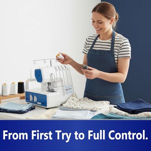 MILLEPUNTI MLD42 Serger Overlock & Serger Blades Set Replacement, 1300 RPM, 12 Built-in Stitches, 2-3-4 Thread Capability, Detachable Trim Trap, Metal Frame in Kuwait
