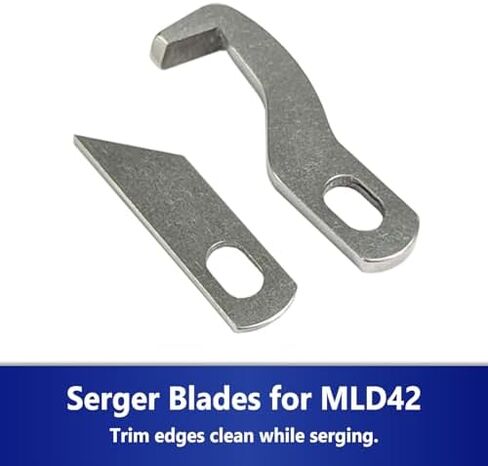 MILLEPUNTI MLD42 Serger Overlock & Serger Blades Set Replacement, 1300 RPM, 12 Built-in Stitches, 2-3-4 Thread Capability, Detachable Trim Trap, Metal Frame in Kuwait