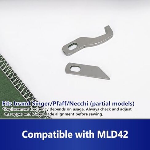 MILLEPUNTI MLD42 Serger Overlock & Serger Blades Set Replacement, 1300 RPM, 12 Built-in Stitches, 2-3-4 Thread Capability, Detachable Trim Trap, Metal Frame in Kuwait