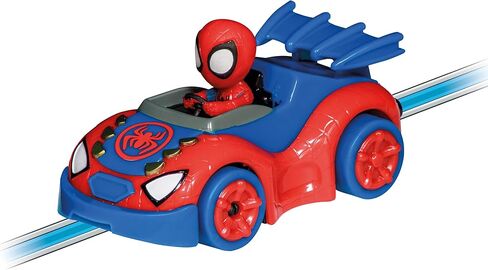 Carrera First Spidey - It's Spidey Time Slot Car Race Track - Includes 2 Cars: Spidey and Spin - Battery-Powered Beginner Toy Racing Set for Kids Ages 3 Years and Up in Kuwait