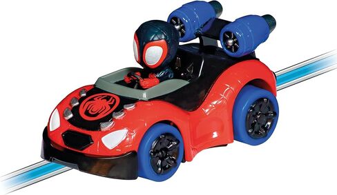 Carrera First Spidey - It's Spidey Time Slot Car Race Track - Includes 2 Cars: Spidey and Spin - Battery-Powered Beginner Toy Racing Set for Kids Ages 3 Years and Up in Kuwait