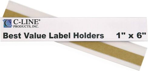 C-Line Self-Adhesive Label Holders, Top Load, 1 X 6, Clear, 50/pack in Saudi Arabia