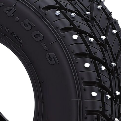 إطار Keenso Go Kart بدون أنبوب، مقاس 10x4.50 5 إطار عجلة أمامية غير قابل للانزلاق ومقاوم للثقب مع مسامير مضادة للانزلاق للثلج على الطرق الوعرة ATV UTV دراجة رباعية الانجراف in Kuwait