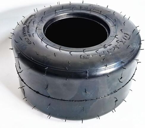 إطار Go Kart مقاس 10X4.50-5، إطار سباق مداس مفرغ للدراجات ثلاثية العجلات، ملحقات الكارت، مطاط أسود in Kuwait