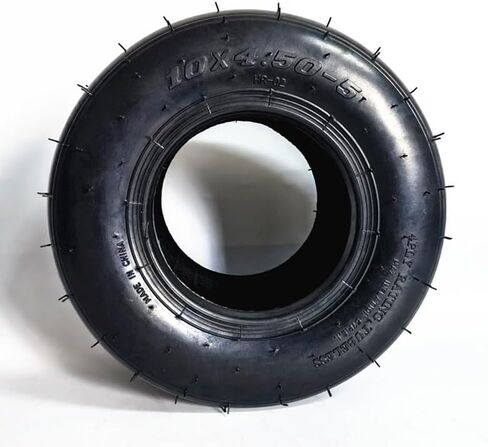 إطار Go Kart مقاس 10X4.50-5، إطار سباق مداس مفرغ للدراجات ثلاثية العجلات، ملحقات الكارت، مطاط أسود in Kuwait