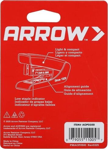 Arrow Mini Stapler, Small Stapler with 1000 Staples, 20-Sheet Capacity, for Daily Office, School, and Home Use in Kuwait
