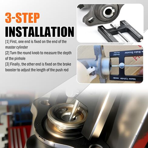 Stacool Brake Booster Adjustment Tool with Magnetic,Aluminum Brake Adjustment Tool for Adjusting Braking Distance,Universal Push Rod Brakes Adjustments Tools with Master Cylinder in Kuwait