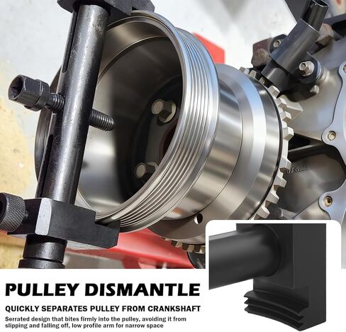 17mm Drive Pulley Puller Tool with Hexagonal Wrench,Heavy Duty Adjustable Crankshaft Pulley Removal Tool for 40-160mm,Professional Crank Pulleys Removal Tools for Crankshaft,Pump in Kuwait