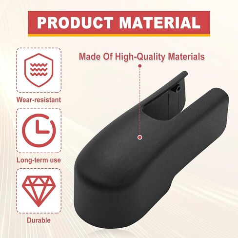 1 pcs Black Rear Windshield Wiper Arm Nut Cover Compatible with Jp Renegade 2015 2016 2017 2018 2019 2020 2021 2022 Replace OE Number 22923599 in Kuwait
