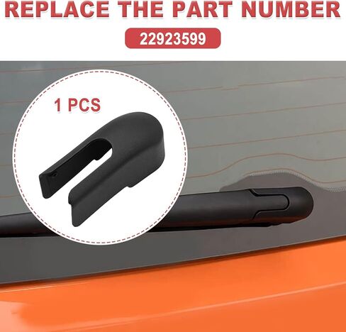1 pcs Black Rear Windshield Wiper Arm Nut Cover Compatible with Jp Renegade 2015 2016 2017 2018 2019 2020 2021 2022 Replace OE Number 22923599 in Kuwait
