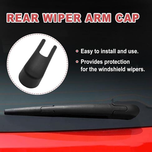1 pcs Black Rear Windshield Wiper Arm Nut Cover Compatible with Jp Renegade 2015 2016 2017 2018 2019 2020 2021 2022 Replace OE Number 22923599 in Kuwait