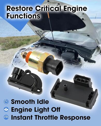 IACV Idle Air Control Valve MAP Manifold Absolute Pressure and TPS Throttle Position Sensor Replace 213-895 7696064 Fit for Chevy GMC S10 C/K1500 2500 3500 Suburban G10 G20 Yukon Sonoma 1991-1995 in Kuwait