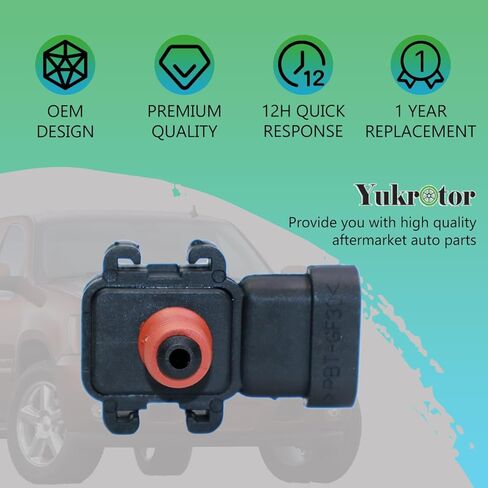 مستشعر الضغط المطلق المنوع 16249939 مستشعر الخريطة متوافق مع Chevy Impala Tahoe Buick Lesabre Cadillac GMC Sonoma Yukon GM Grand Prix Lucerne استبدال OE# 13598134 68079480AA in Kuwait