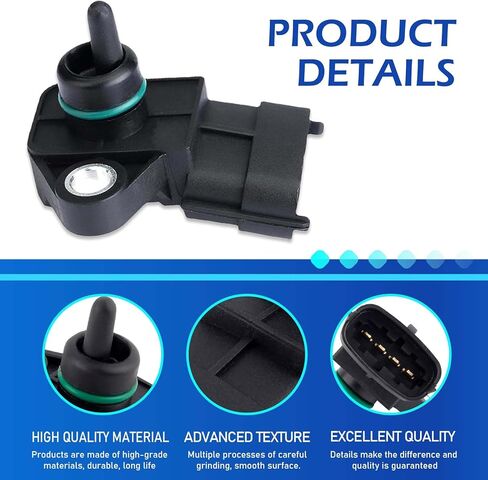 MAP Manifold Absolute Pressure Sensor, Crankcase Pressure Sensor, Replacement Part Number 393002B000, Compatible with Accent Azera Equus Genesis Sonata Tucson Sante Fe Kia Cadenza in Kuwait