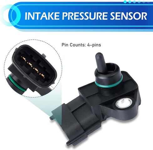 MAP Manifold Absolute Pressure Sensor, Crankcase Pressure Sensor, Replacement Part Number 393002B000, Compatible with Accent Azera Equus Genesis Sonata Tucson Sante Fe Kia Cadenza in Kuwait