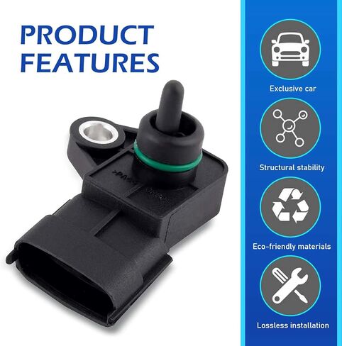 MAP Manifold Absolute Pressure Sensor, Crankcase Pressure Sensor, Replacement Part Number 393002B000, Compatible with Accent Azera Equus Genesis Sonata Tucson Sante Fe Kia Cadenza in Kuwait
