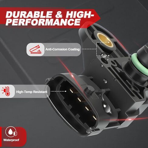 MAP Sensor Manifold Absolute Pressure: Compatible with Chevrolet Cruze 2013-2015 L4 2.0L, Sonic 2012-20 L4 1.4L, Trax 2015-20 L4 1.4L, Colorado 2016-20 L4 2.8L, Ford Escape 2013-19 L4 1.5L in Kuwait