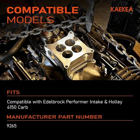 استبدال حشية المكربن ​​9265 لمدخل Edelbrock Performance & Holley 4150 Carb فاصل عازل للحرارة مع 4 ترصيع in Kuwait