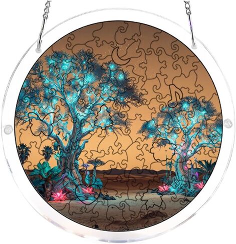 7.4in 83Pcs Handmade Craft Suncatcher Kit Hidden Desert Oasis Relax Handmade Gift for Family and Friends in Kuwait
