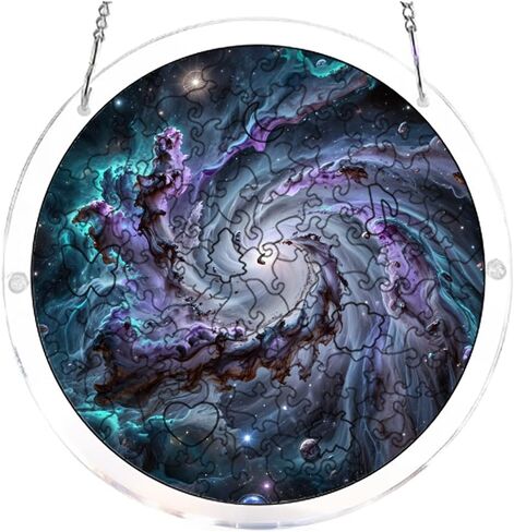 7.4in 83Pcs Handmade Craft Suncatcher Kit Space Nebula Voyage Relax Handmade Gift for Family and Friends in Kuwait