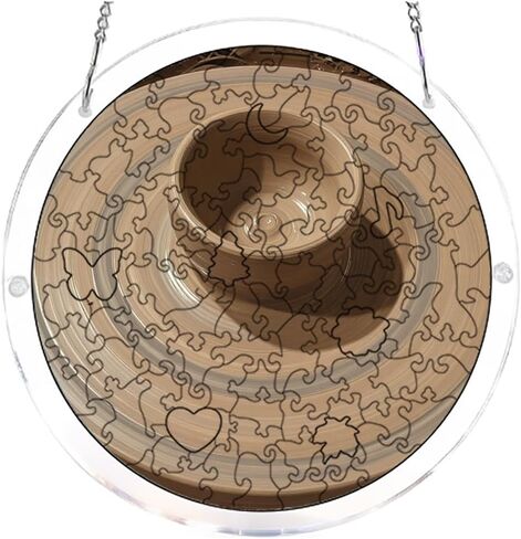 7.4in 83Pcs Handmade Craft Suncatcher Kit Pottery Throwing Wheel Relax Handmade Gift for Family and Friends in Kuwait